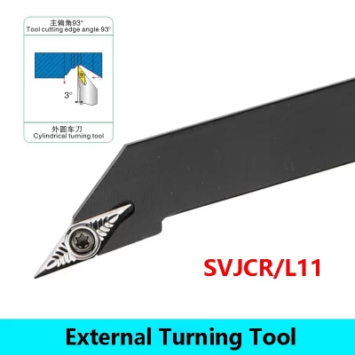 LIHAOPING SVJCR1212H11 SVJCR1616H11SVJCR2020K11 SVJCR2525M11 SVJCR CNC Torno Cortador Suporte de ferramenta de torneamento externo Inserções VCMT