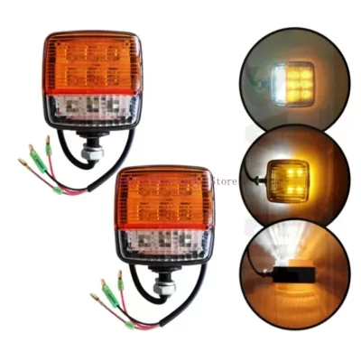 2PCS LED Forklift Light 12V-80V Tractor Turn Signal Motorcycle Direction Indicator Amber White Truck Trailer Position Lamp NEW