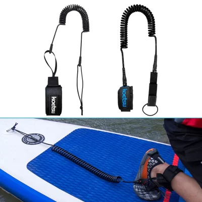 Sup prancha de surf trela de tornozelo surf elástico enrolado stand up paddle board perna corda prancha de segurança trela pé corda acessórios