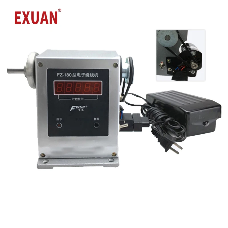 Máquina de enrolamento de contagem elétrica, dispositivo de enrolamento de bobina industrial, ferramenta de enrolamento semiautomático ajustável, alta velocidade, 0-9999 contagem - Image 2