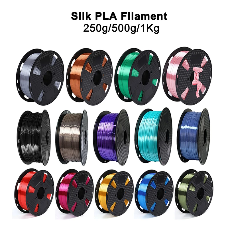 Silk PLA 3D Filament Wire 1.75mm 3D Printer Material 250g,500g,1kg 3D Print Refills, Filament wire Vacuum Packaging