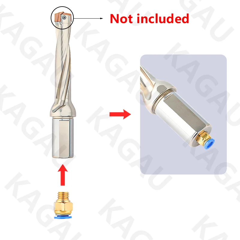 Haste de broca de coroa de resfriamento interno 3d 5d 8d 10d diâmetro de perfuração de furo profundo 10-25mm para inserção hcd broca em u inserível - Image 5
