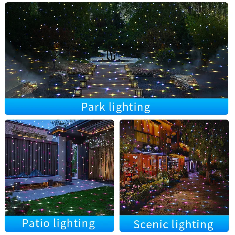 Laser firefly projection lighting park courtyard decoration rotating atmosphere light outdoor laser light - Image 2