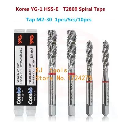 YG-1 T2809 Combo HSS-EX Espiral Torneira M3 M4 M5 M6 M8 M10 M12 M16 M18 M20 M27 M30 Processamento para Ferro Fundido Aço Inoxidável AL Etc.