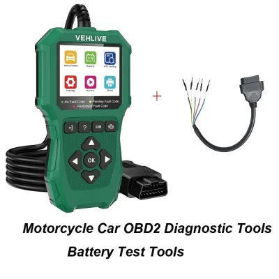 Ferramenta de medição de diagnóstico de motocicleta carro obd2 scanner ferramentas com teste de tensão para honda para kawasaki para geração para kymco