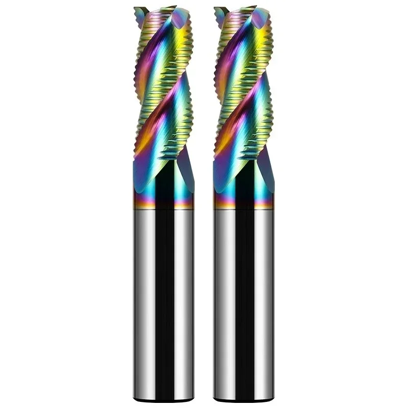 HRC60 Roughing End Mill Solid Carbide 3 Flutes For Metal Aluminum MDF Fiberglass Acrylic Wood Copper Plastic CNC Machine Tool - Image 2