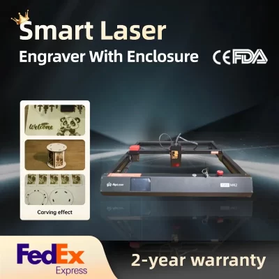 20/40WW Laser Engraving Machine with Touchscreen + 400x400mm Honeycomb Panel + Protective Glasses DIY Wood and Metal Engraving
