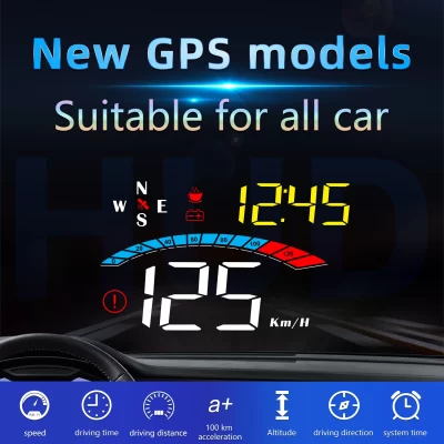 M16 HUD GPS For All Cars Head-Up Display Windshield Projection Speedometer Digital Projector Speed Voltage Distance Altitude