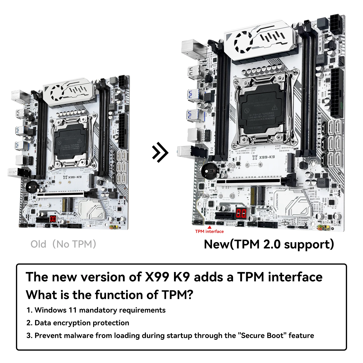 MACHINIST New upgrade X99 Motherboard kit Optional LGA 2011-3 Xeon E5 2680 V4 CPU and 16GB DDR4 RAM NVME M.2 TPM 2.0 Interface - Image 6