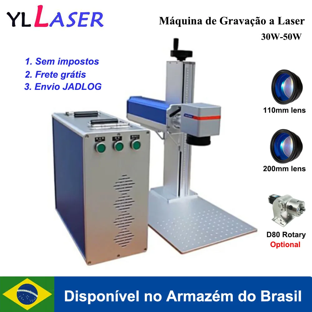 Raycus 30W Máquina de marcação de gravação a laser de fibra 50W para metal anel de ouro joias plástico inoxidável - Image 2