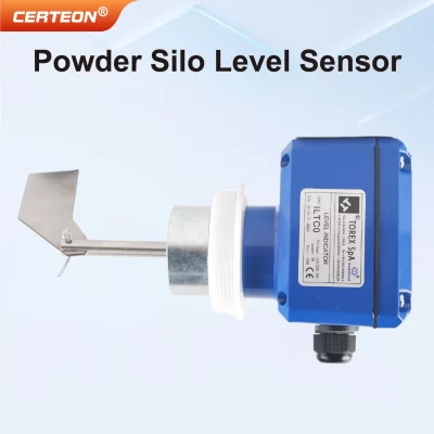 Sensor de Nível de Pá Rotativa para Pó e Grãos AC220V DC24V Montagem Rosqueada Interruptor de Nível de Silo Tanque Hopper Estável Confiável Controle de Material