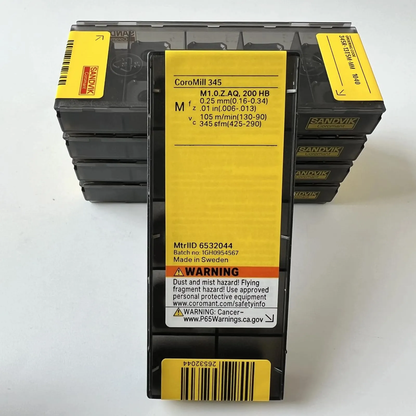 Original SANDVIK / 345R-13T5M-MM 1040 / Lâmina CNC de liga dura 10 unidades - Image 3