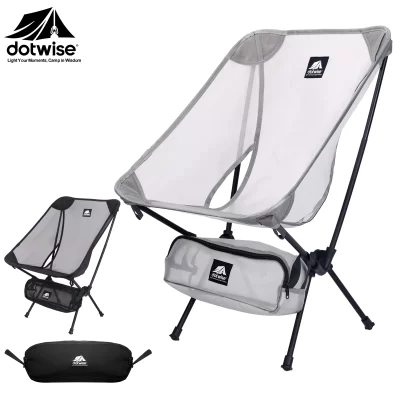DOTWISE Outdoor Moon Chair Portable Camping Fishing Chair Folding Aluminum Alloy Mesh Breathable Chair Face Anti Sinking
