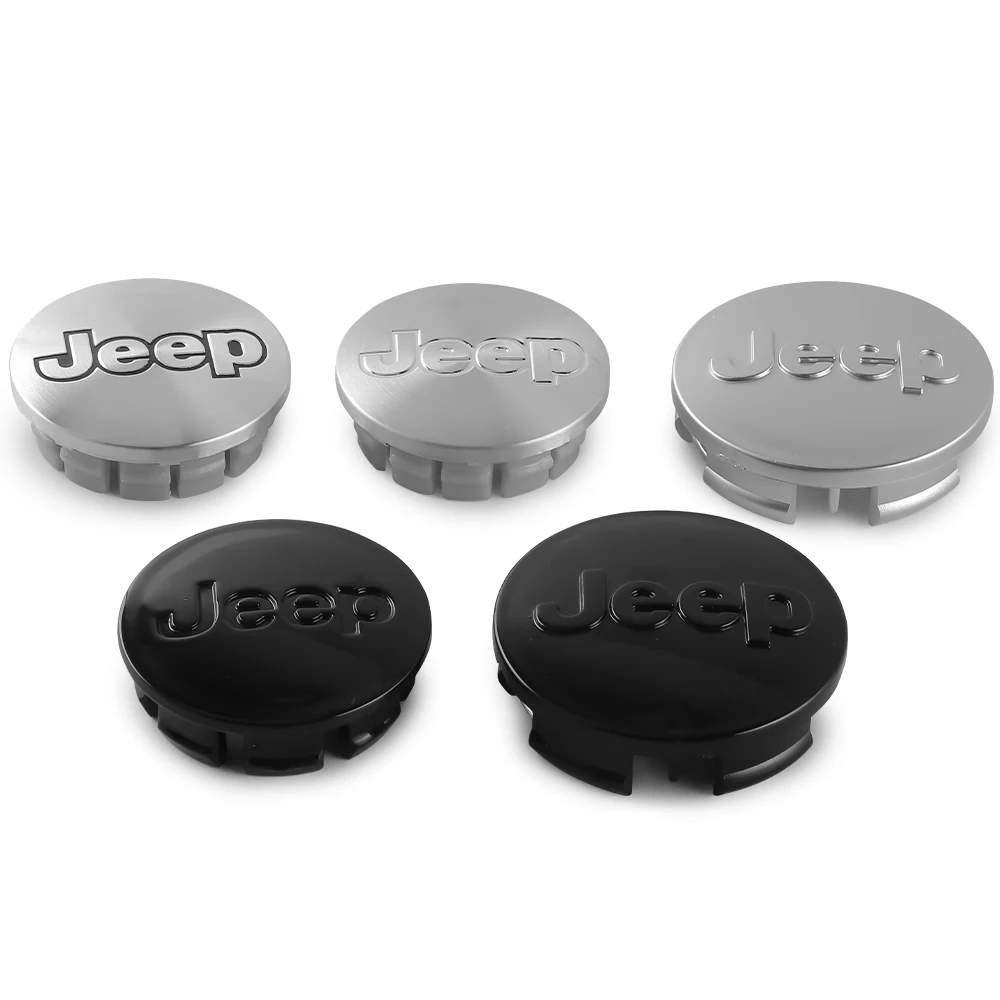 4 pçs 55/64mm tampas centrais da roda do carro hub caps jantes capa calotas acessórios para jeep grand cherokee wrangler renegaed compass jb - Image 2