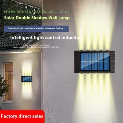 4/6/8/10leds lâmpada de parede solar quintal decoração rua luz ao ar livre à prova dwaterproof água para cima e para baixo iluminação luminosa jardim paisagem lâmpada