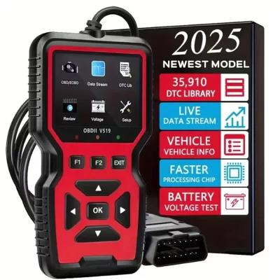 V519 obd2 scanner profissional ferramenta de diagnóstico do carro leitor luz do motor código elm327 veículo verificação do motor obdii carro desde 1996