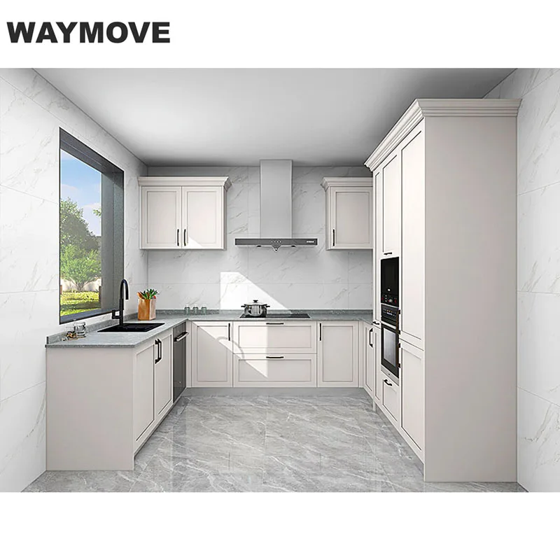 Novos designs de armários de cozinha modulares de madeira com alta qualidade - Image 2