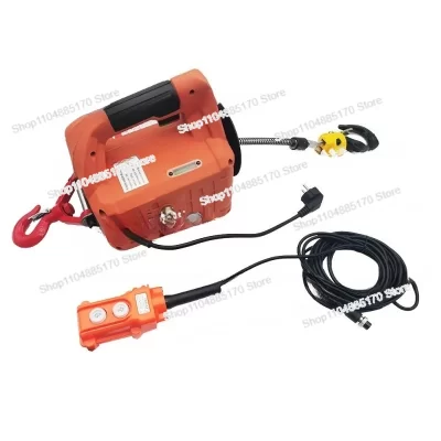 Guincho elétrico portátil com carga de 500kg, talha de tração manual/controle remoto/controle de fio, talha elétrica 220v/110v, ferramenta de elevação