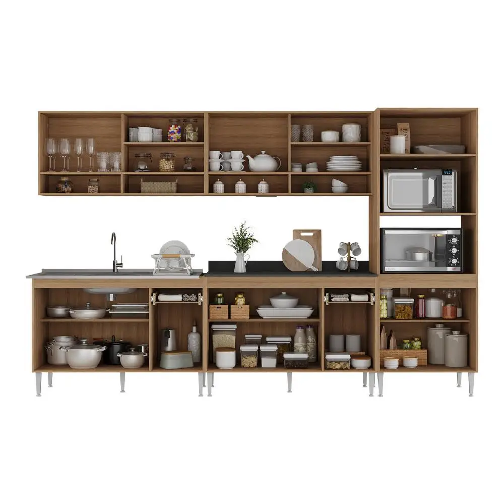 Cozinha Completa Modulada com Armário e Balcão 5 Pçs Paris Multimóveis MP2225 - Image 5