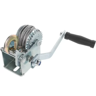 500lb mini guincho de reboque pequeno manual marinho manivela reboque catraca cabo aço portátil grua industrial resistente