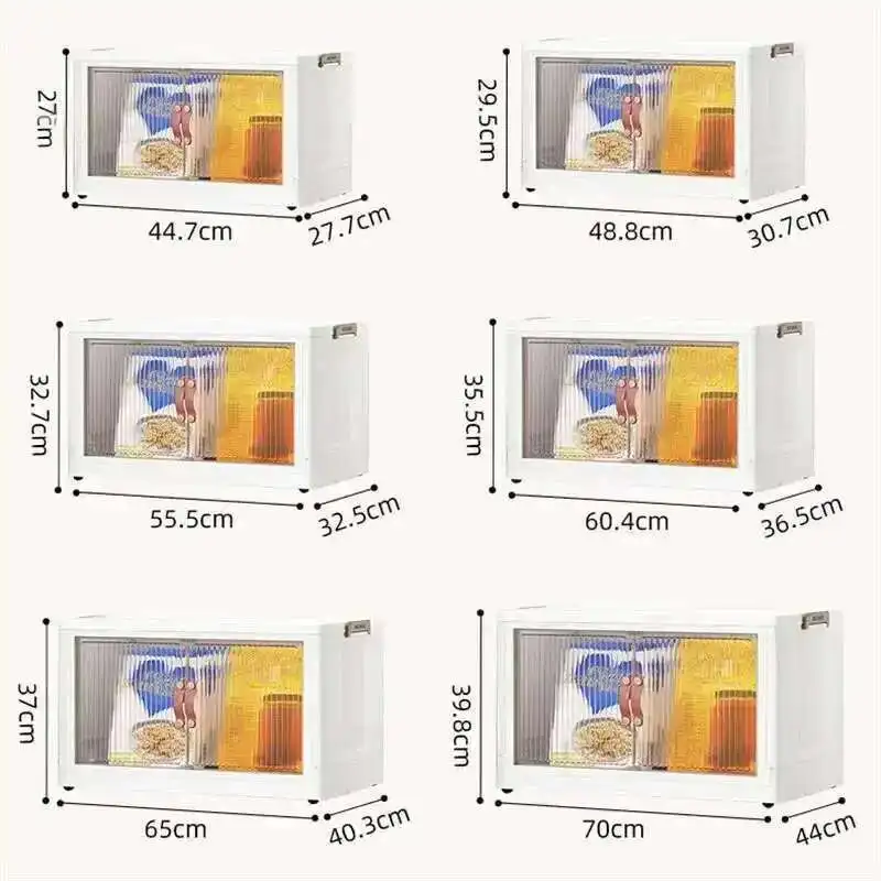 Armários de cozinha de plástico multifuncionais, móveis para casa, piso, armário de armazenamento multicamadas, simples, sala de estar, caixa de armazenamento dobrável - Image 6