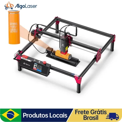 AlgoLaser 10W Gravador a laser com rolo rotativo Riasers Máquina de gravação a laser de mesa para iniciantes Bicchieri de metal Logo Gift