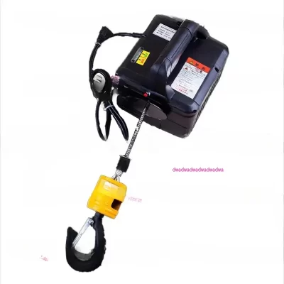 Talha elétrica portátil doméstica, guindaste portátil, guincho manual, bloco de tração, guindaste de corda de fio, 220v, 100kg, 200kg, 300kg, 500kg