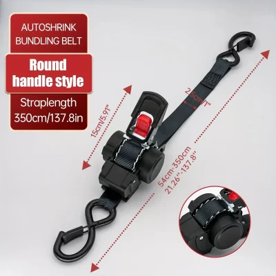 Correias de carga retráteis automáticas multi-item gravata de catraca de travamento seguro com tensor automático cinta de catraca para bagagem de carga