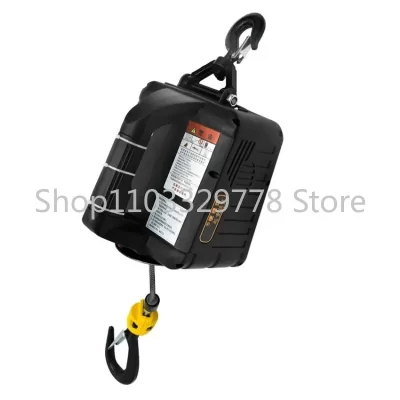 Guincho elétrico portátil de 500kg, bloco de tração, fio de aço elétrico, guindaste de elevação, corda de reboque, 220v/110v