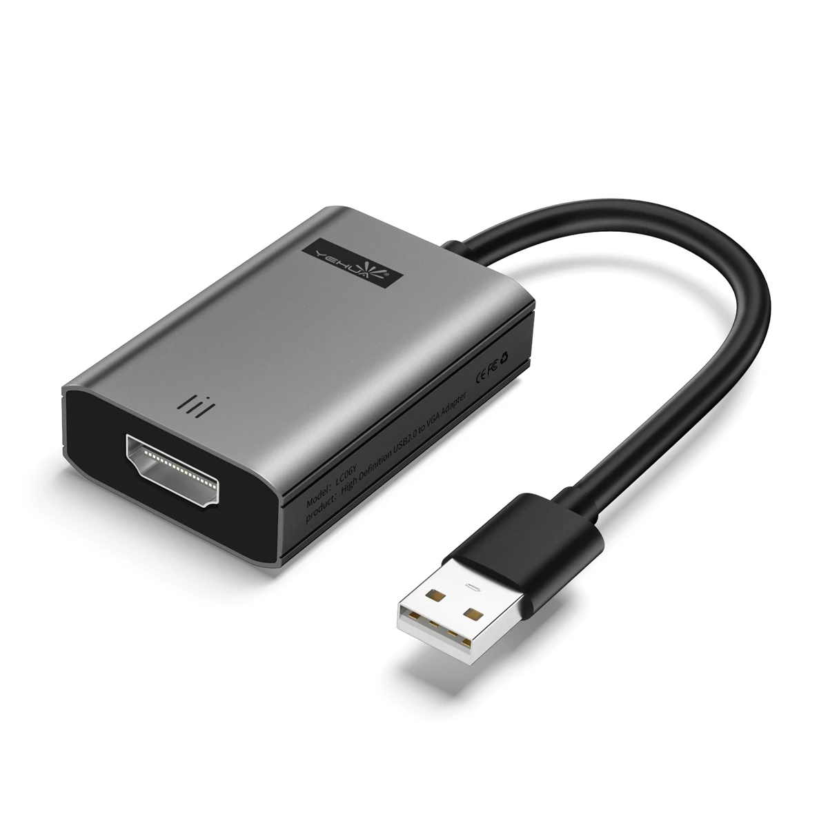 Lemorele USB para HDMI Adaptador Conversor Cabo Adaptador de Áudio e Vídeo Externo Multi Display Conversor para Desktop Laptop PC