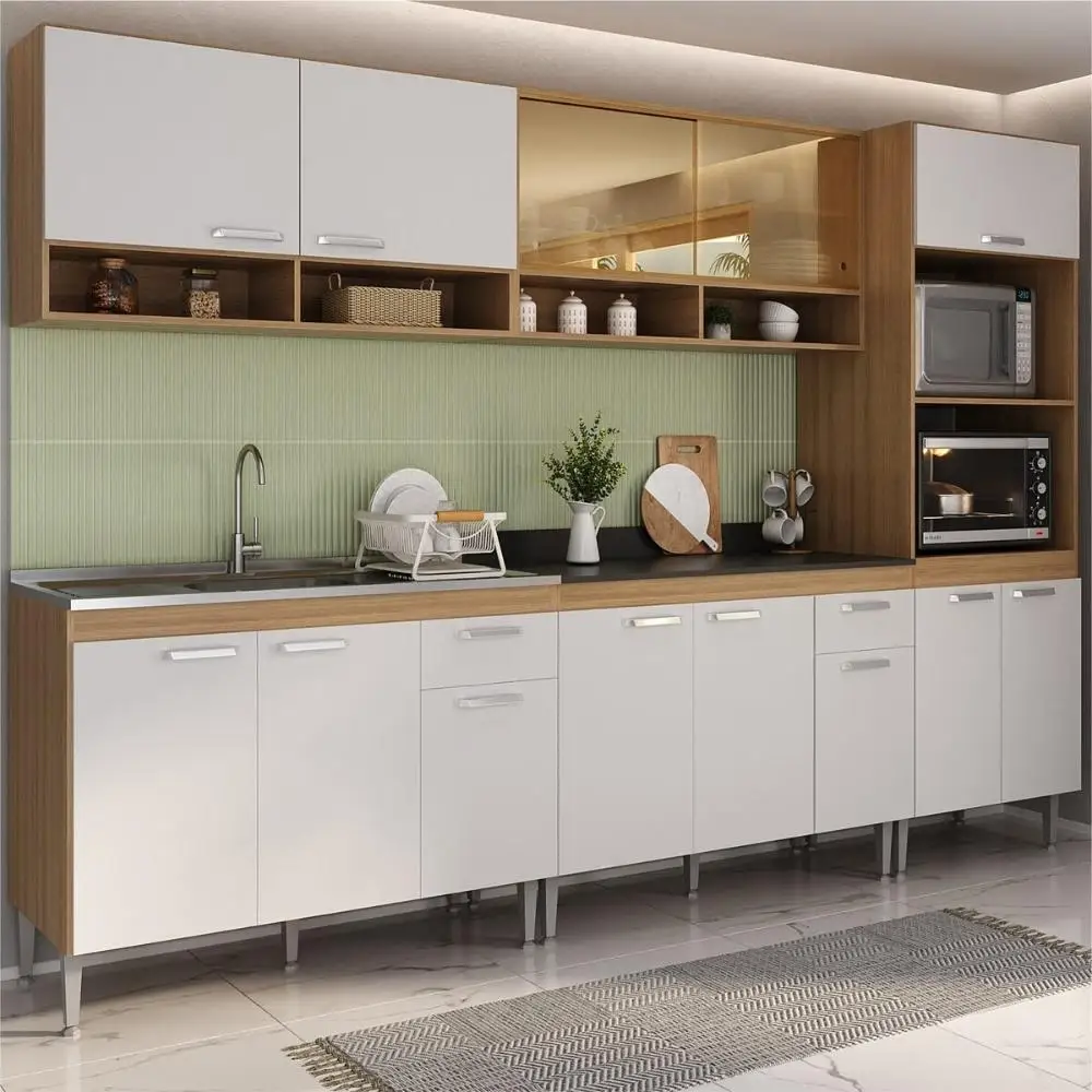 Cozinha Completa Modulada com Armário e Balcão 5 Pçs Paris Multimóveis MP2225 - Image 2
