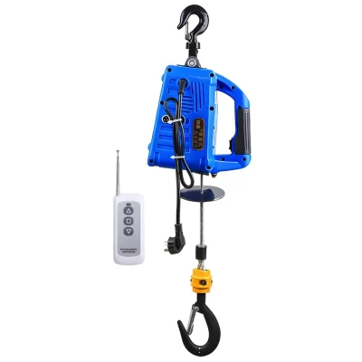 Guincho elétrico portátil com carga de 500kg 100kg, guindaste de tração, controle remoto, guindaste elétrico, 220v, 1500w, ferramenta de elevação