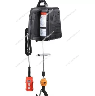 Talha elétrica portátil doméstica, guindaste portátil, guincho manual, bloco de tração, guindaste de corda de fio, 220v, 100kg, 200kg, 300kg, 500kg