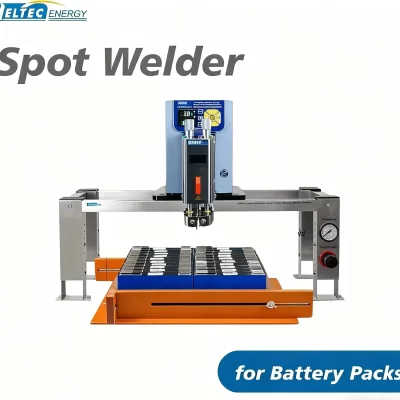 Heltec 42KW 7000A Soldador de ponto de bateria de lítio com prensa pneumática e compressor de ar Máquina de solda de alta potência para baterias
