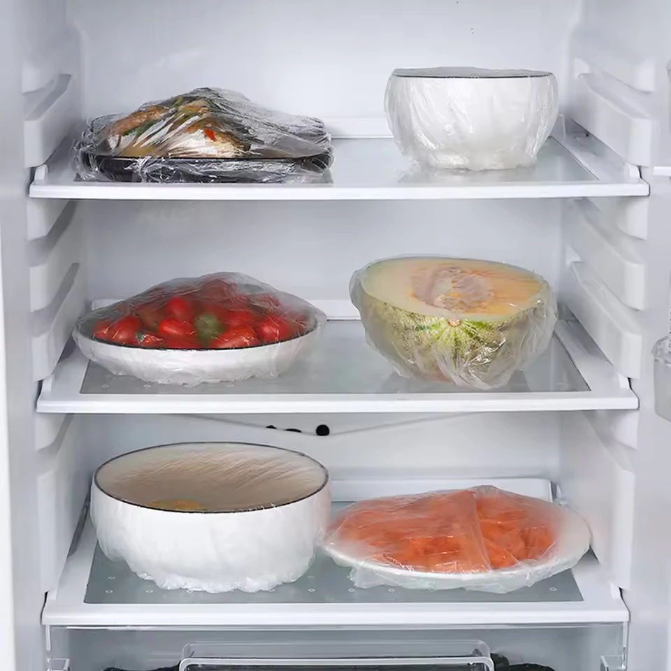 Sacos de cobertura de alimentos de plástico de qualidade alimentar fresco-mantendo saco de embalagem transparente reutilizável envoltório cozinha descartável filme aderente colorido - Image 4