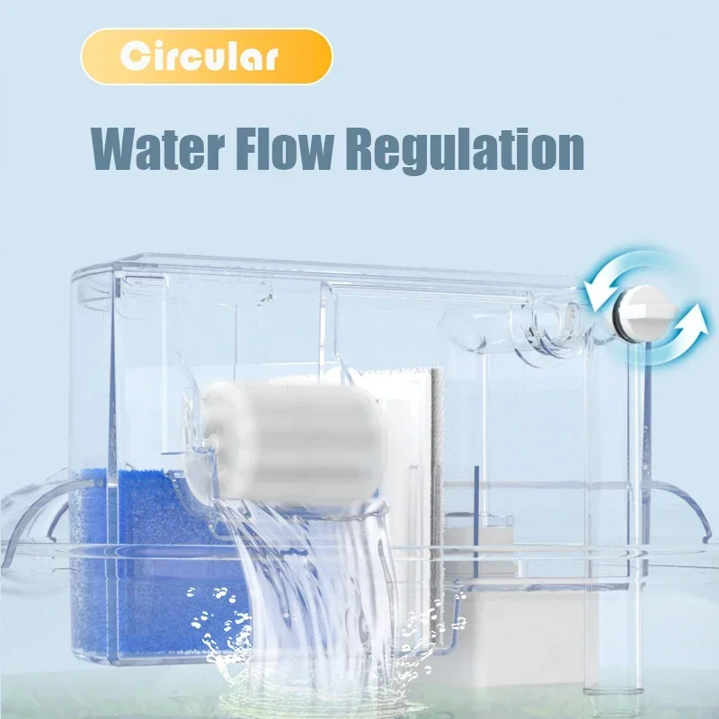 220v 4w filtro de aquário circular filtro de tanque de peixes pendurar na purificação de água cachoeira filtro superior acessórios de aquário - Image 3