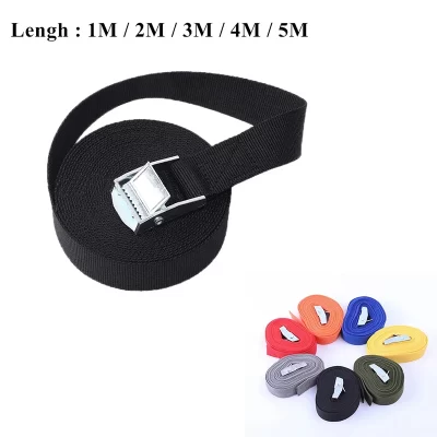 Correias de carga de fivela preta, corda de reboque, correia de catraca forte, correia para carro, motocicleta, bicicleta, 1m, 2m, 3m, 4m, 5m