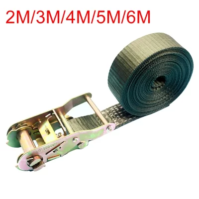 2/3/4/5/6m catraca amarrar carga amarração pacote de envio cinta remessa embalagem cinto montagem estilingue, 1.5 ", 3mm,6t estrutura de aço