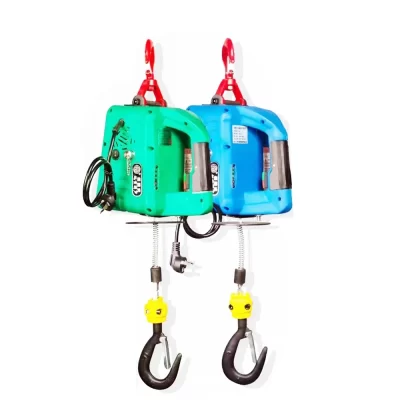 Talha elétrica portátil doméstica, guindaste portátil, guincho manual, bloco de tração, guindaste de corda de fio, 220v, 100kg, 200kg, 300kg, 500kg
