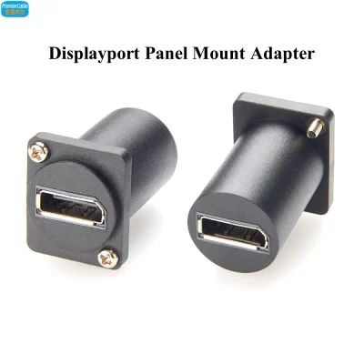 Adaptador de montagem em painel Displayport tipo D DP1.2 4k @ 60hz Displayport fêmea para fêmea acoplador DP passagem através do conector modular