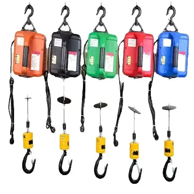 Guincho elétrico portátil de 500kg, bloco de tração, fio de aço elétrico, talha de elevação, corda de reboque, aço manganês