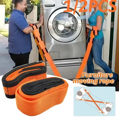1/2pc correias de manuseio elétrico de móveis correias de elevador de poupança de trabalho para transportar objetos pesados reutilizáveis ferramenta de alça de transporte de movimento