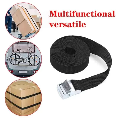 Cintas de Carga 3M com Fivela, Cinto de Amarração para Motocicleta, Carro, Bicicleta, Corda de Reboque Metálica, Cinto de Fixação Forte para Bagagem