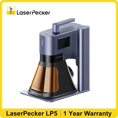 Laserpecker 20w gravador a laser duplo lp5 mini gravador de fibra portátil com 8k bluetooth 5.0 corte de metal ultra-preciso