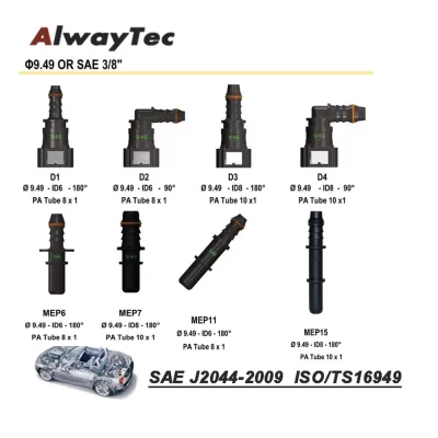 Mangueira de linha de combustível automática, conector de desconexão rápida, mangueira de linha de combustível automotivo, conector rápido