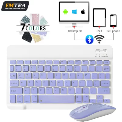 Mini teclado sem fio bluetooth para ipad telefone tablet portátil teclado bluetooth e mouse para samsung xiaomi android