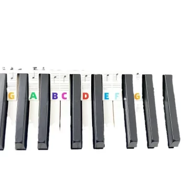 88 teclas de papelão branco teclado de piano adesivos removíveis teclado notas etiquetas iniciante piano nota guia de estudo acessórios de piano