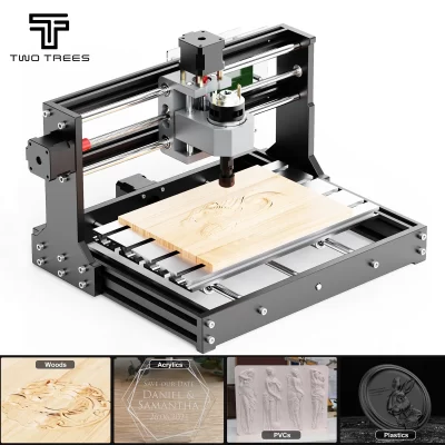 Máquina de Fresagem e Gravação CNC Twotrees TTC3018 com Motor Spindle 775 para Madeira, MDF/Metal/Acrílico, Suporte GRBL