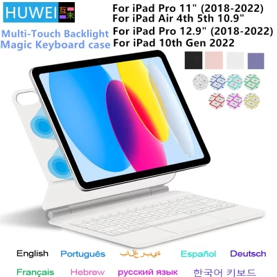 Teclado mágico para ipad pro 11 12.9 air 4 air 5 para ipad 10a geração pro 12.9 6a 5a 4a 3a geração capa inteligente magnética