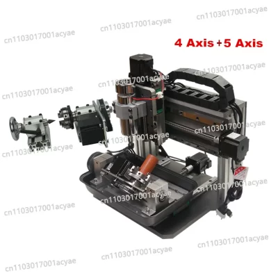 Fresadora CNC para Madeira 3020, para PCB e Metal, 4 Eixos, 5 Eixos, Torno para Madeira, 500W, Porta USB, Trilho Linear Quadrado com Reservatório